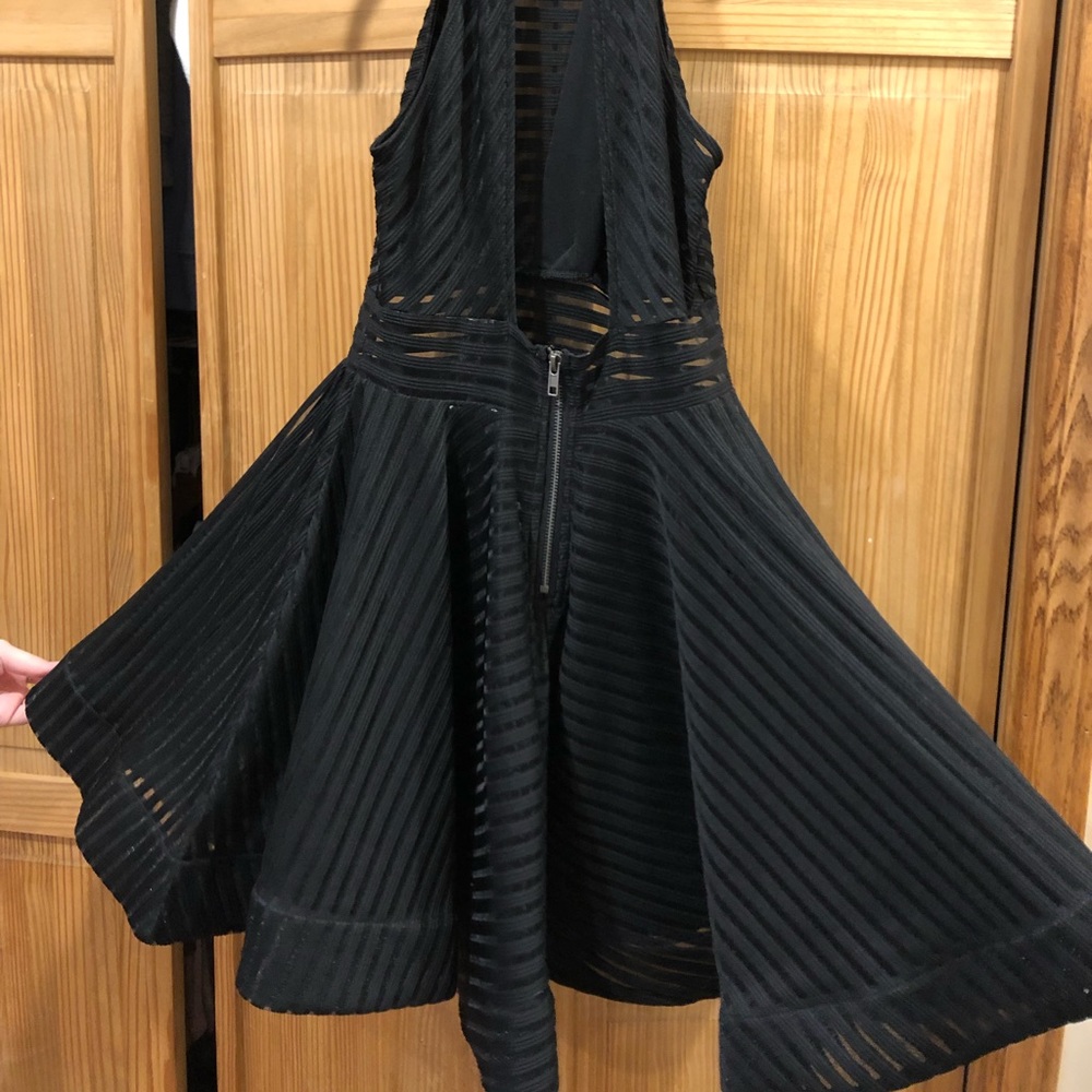 Black dress with open back